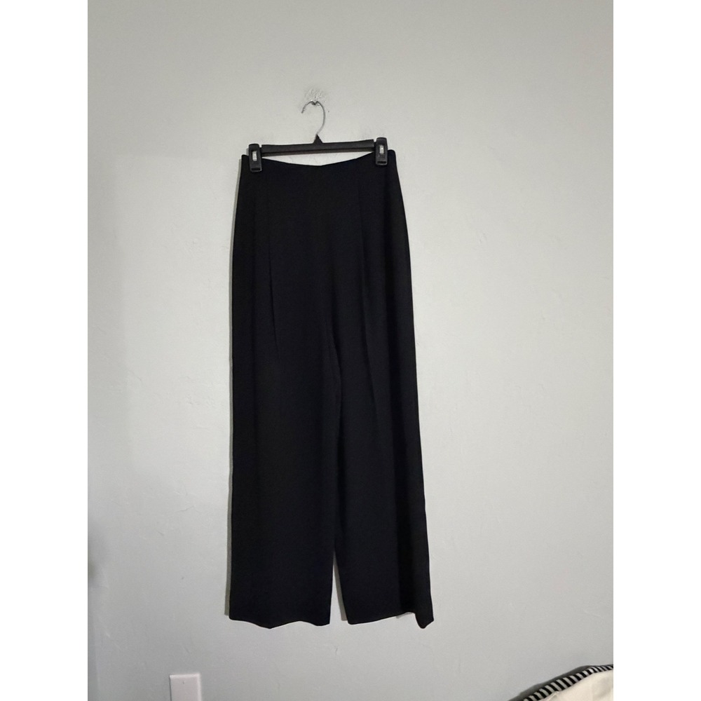 Ann Taylor Vintage Black High Waisted Wide Leg Trousers Size 6 Made in USA